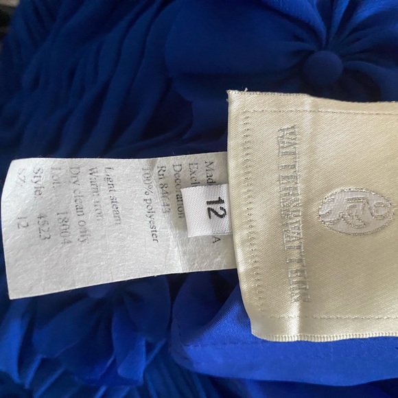 Prom dress Watters bridesmaid dress, Full Length Dress, Cobalt Blue Size 12 Used - Picture 9 of 9